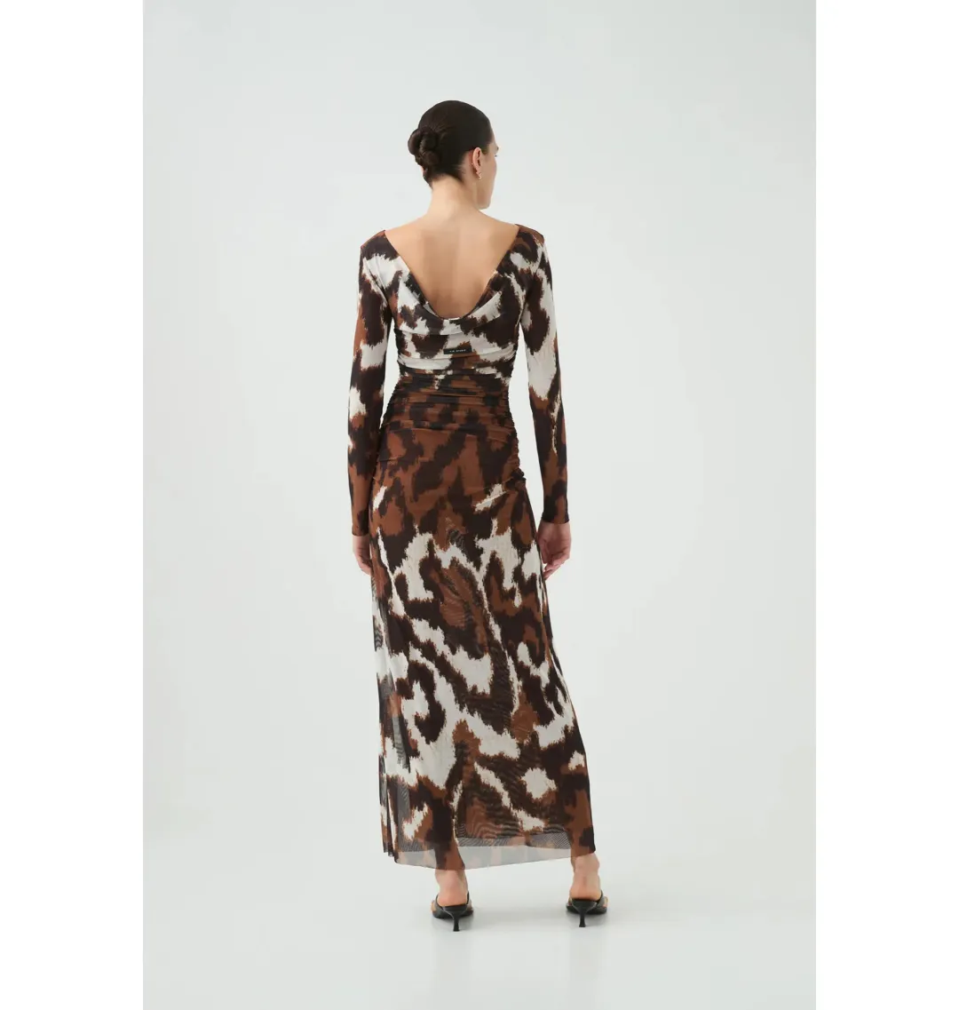 Aje Sym Long Sleeve Dress Wild Abstract Size M / AU 10 for rent on The Volte - main image