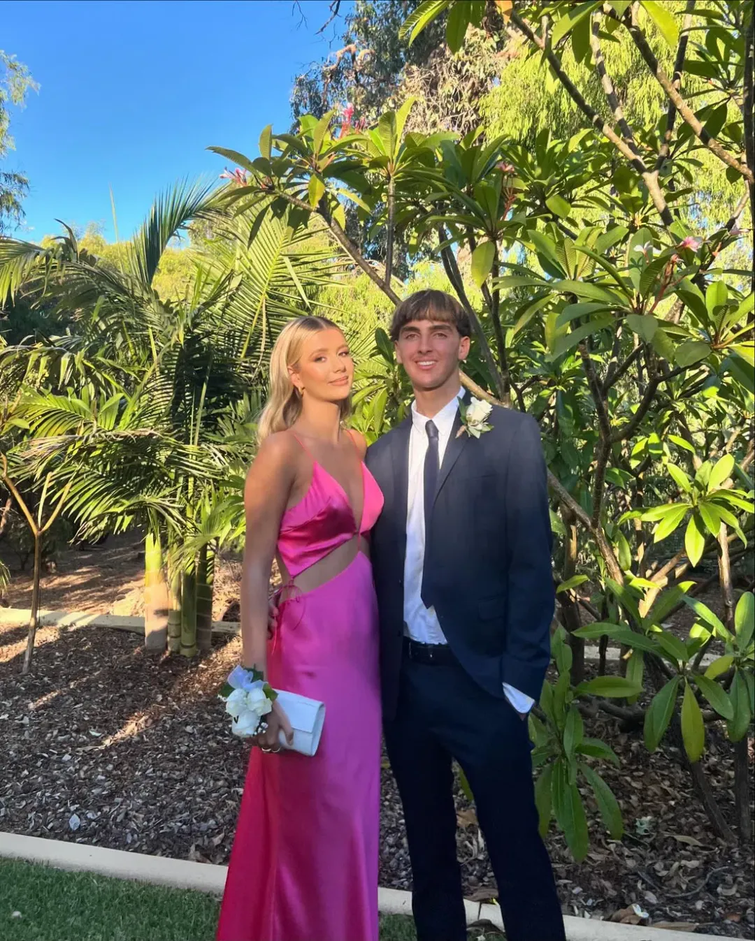 Natalie Rolt Iris Gown Neon Pink Size 0 / AU 6 for rent on The Volte - main image