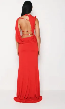 Kourh NEON MAXI DRESS | RED - Size small for rent on The Volte - image 3