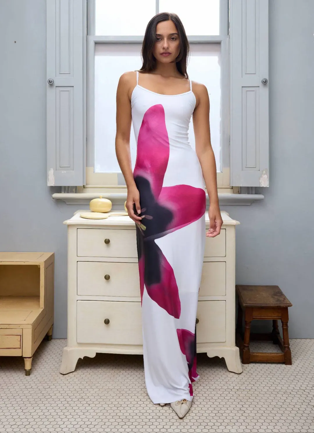 With Harper Lu Pearl Lily Slip Maxi Dress Floral Size S / AU 8 for rent on The Volte - main image