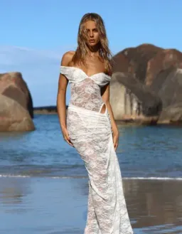 Natalie Rolt Aubrey Dress White Size 8  for rent on The Volte - image 5