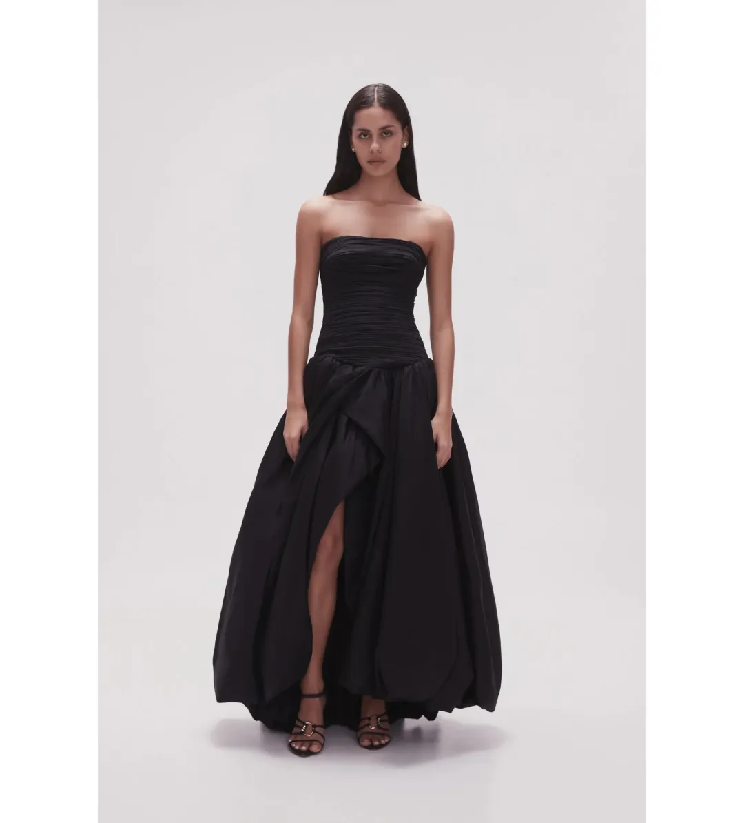 Aje Violette Bubble Hem Maxi Dress in Black Size AU 6 for rent on The Volte - main image