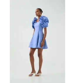 Aje Twyla Mini Dress Oyster Blue Size 8 for rent on The Volte - image 1