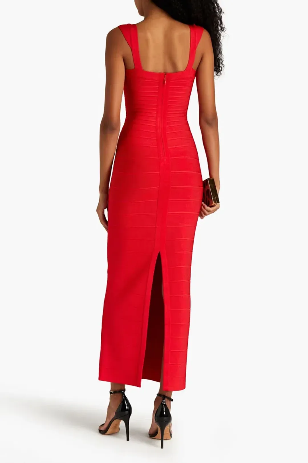 Herve Leger Sweetheart Gown Maxi Red Size AU 6 for rent on The Volte - main image