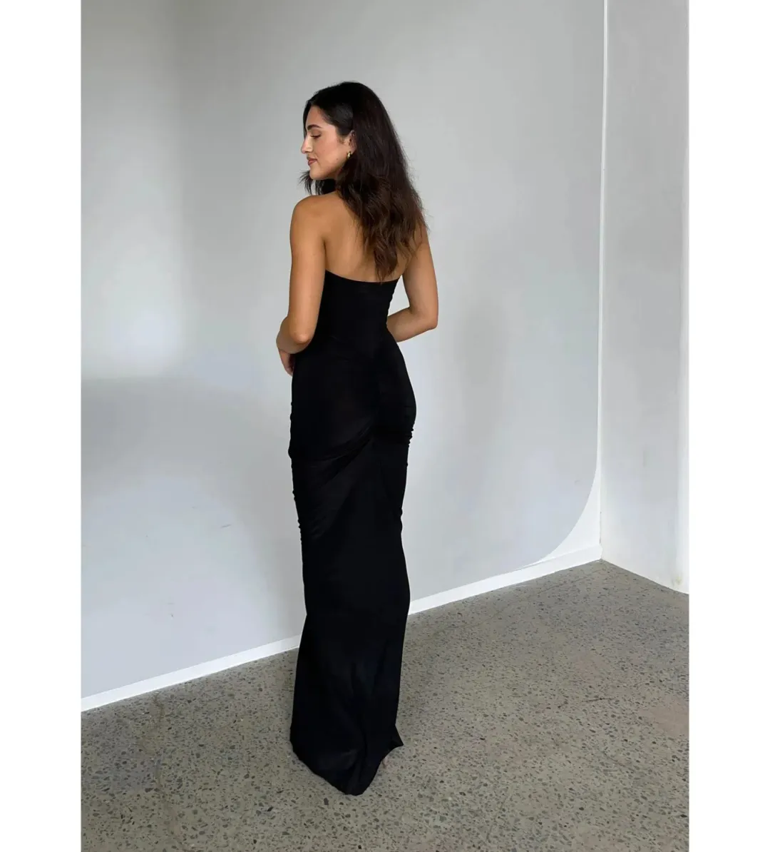 Natalie Rolt Black Shontae Gown in Black Size 1/ AU 8 for rent on The Volte - main image