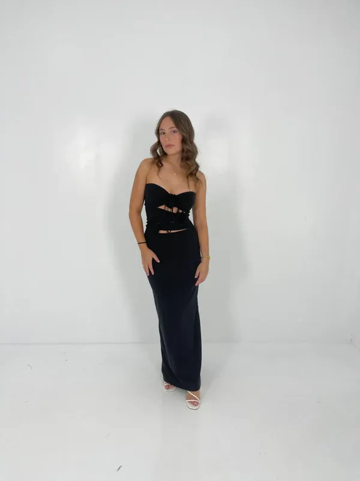 Maygel Coronel Black Veranera Midi Dress One Size for rent on The Volte - main image