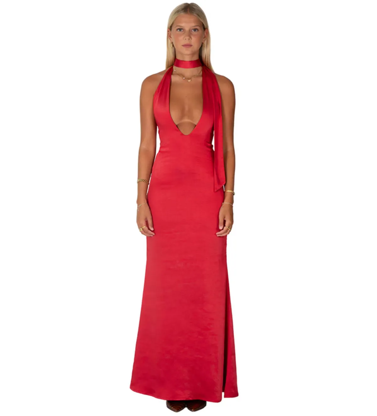 I Am Delilah Margot  Maxi Dress Cherry Size XS/Au 6   for rent on The Volte - main image