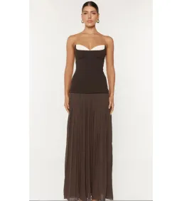 She Is OLLÁ Nicolette Dress Espresso Size S / AU 8 for rent on The Volte - image 1