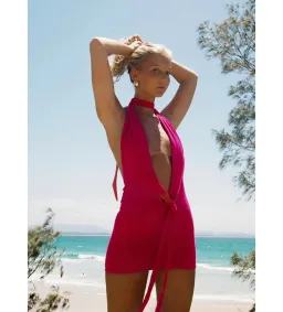 Saboa Studios Bemb Mini Dress Berry Kiss Size XS AU 6 for rent on The Volte - image 2