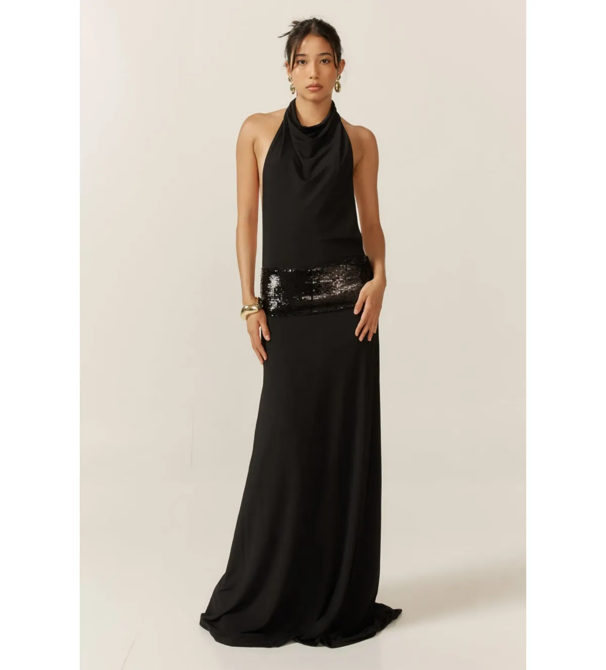  Gria Adele Gown Black Size S/AU 8 for rent on The Volte - main image