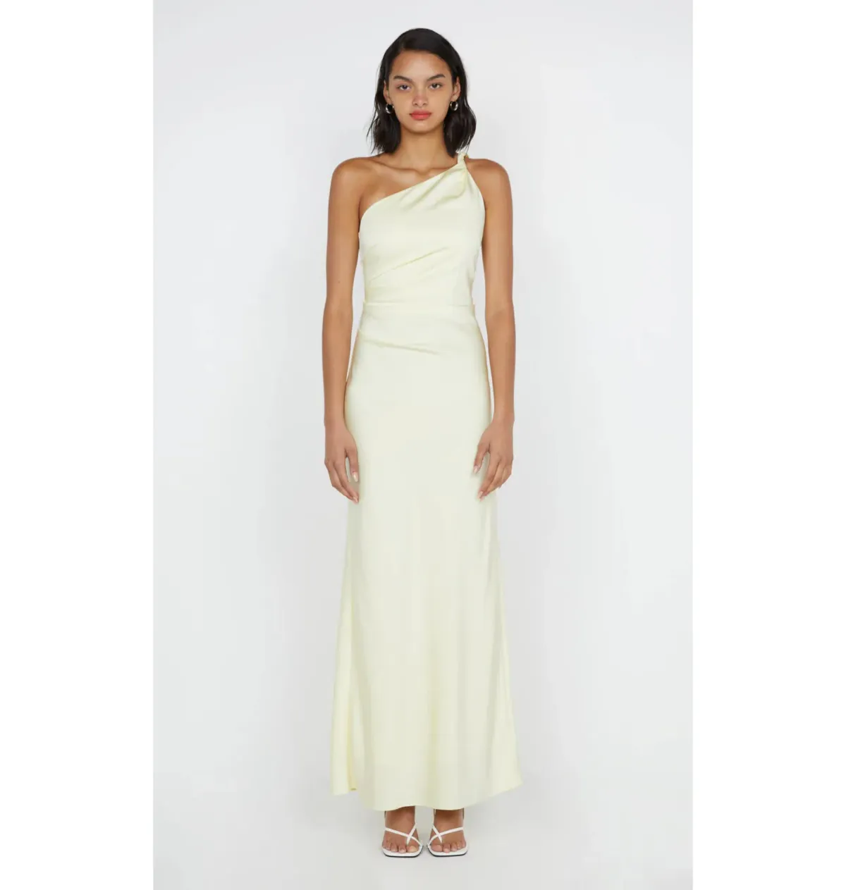 Bec & Bridge Lunetta Asym Dress in Ice Yellow Size AU 10  for rent on The Volte - main image