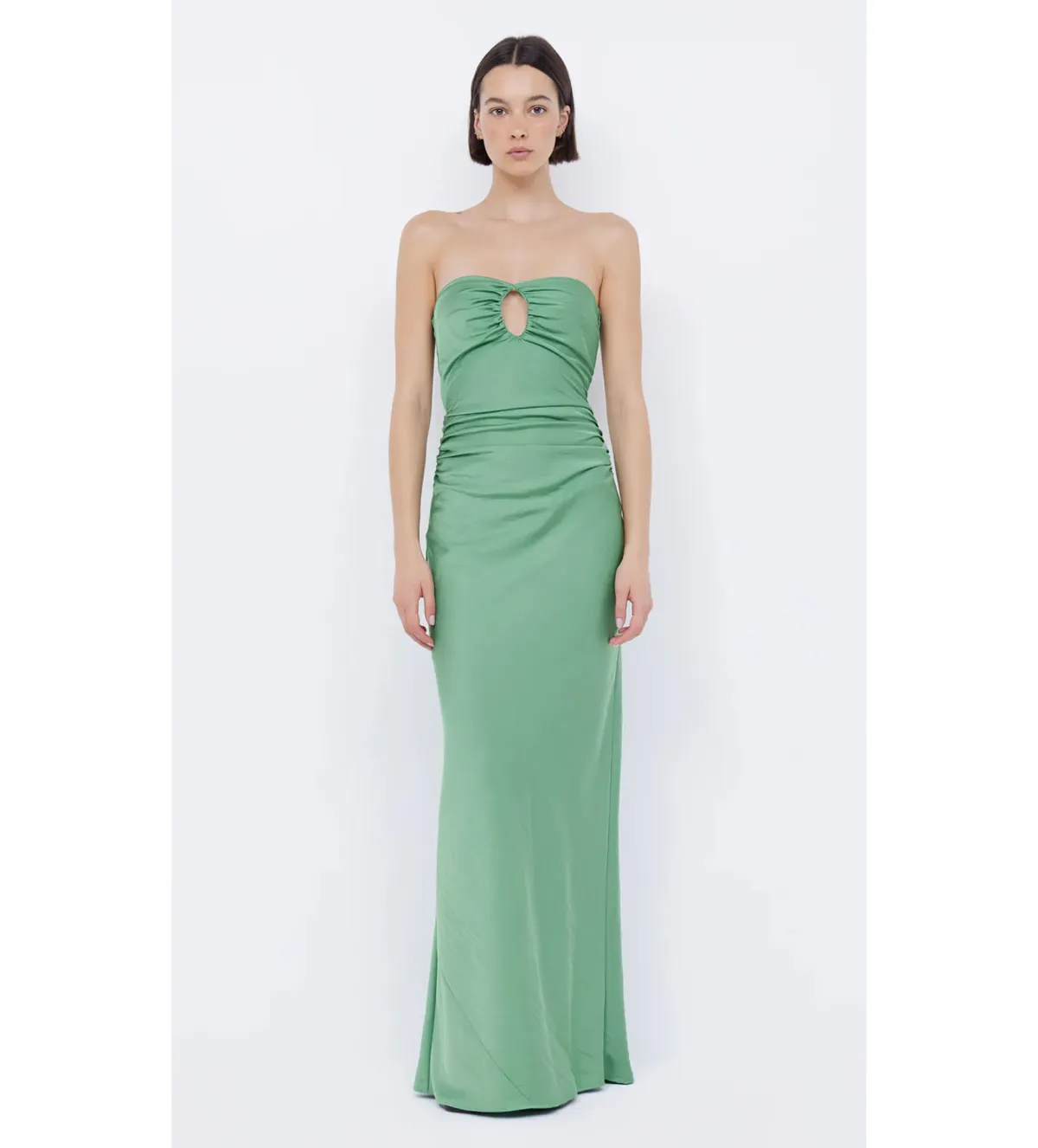 Bec & Bridge Emilia Strapless Maxi Dress Green Apple Size 10 for rent on The Volte - main image
