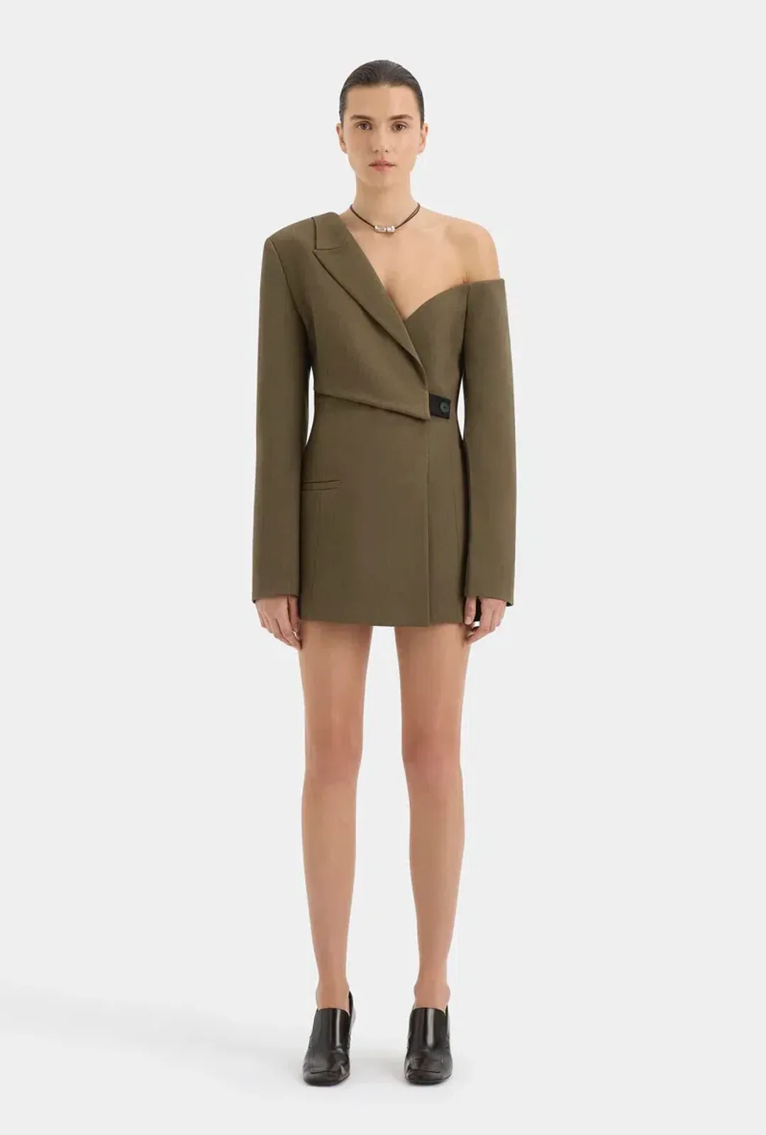 Sir the label Sartoria Mini Dress Chocolate Marle Size AU 8 for rent on The Volte - main image