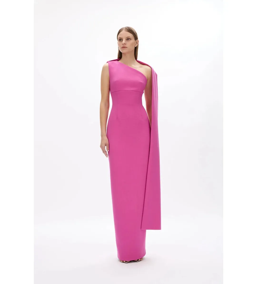 Rachel Gilbert Clara Gown Dress Hot Pink Size 2 /AU 10 for rent on The Volte - main image