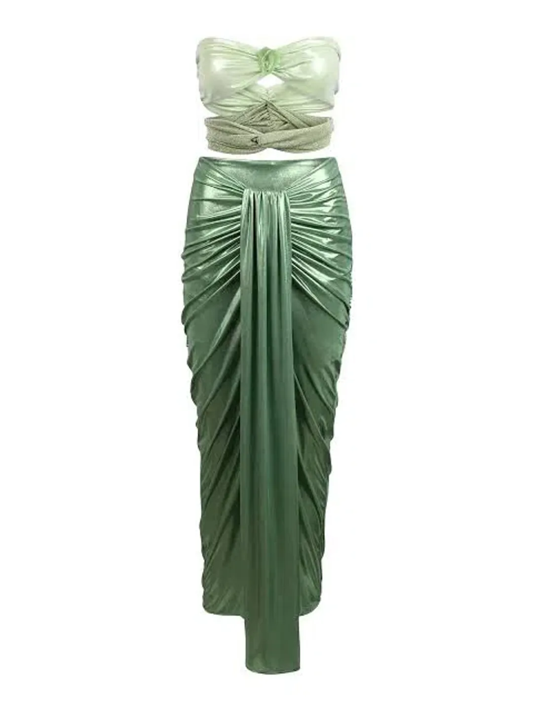 Baobab Giselle Maxi Dress Cucumber Green Size  L /Au 12  for rent on The Volte - main image