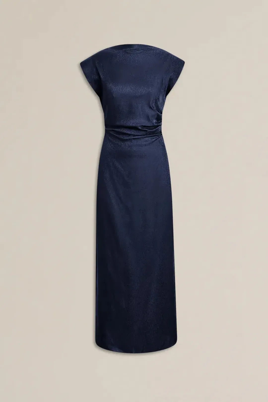 Scanlan Theodore Silk Jacquard Dress in Navy Size 8 for rent on The Volte - main image