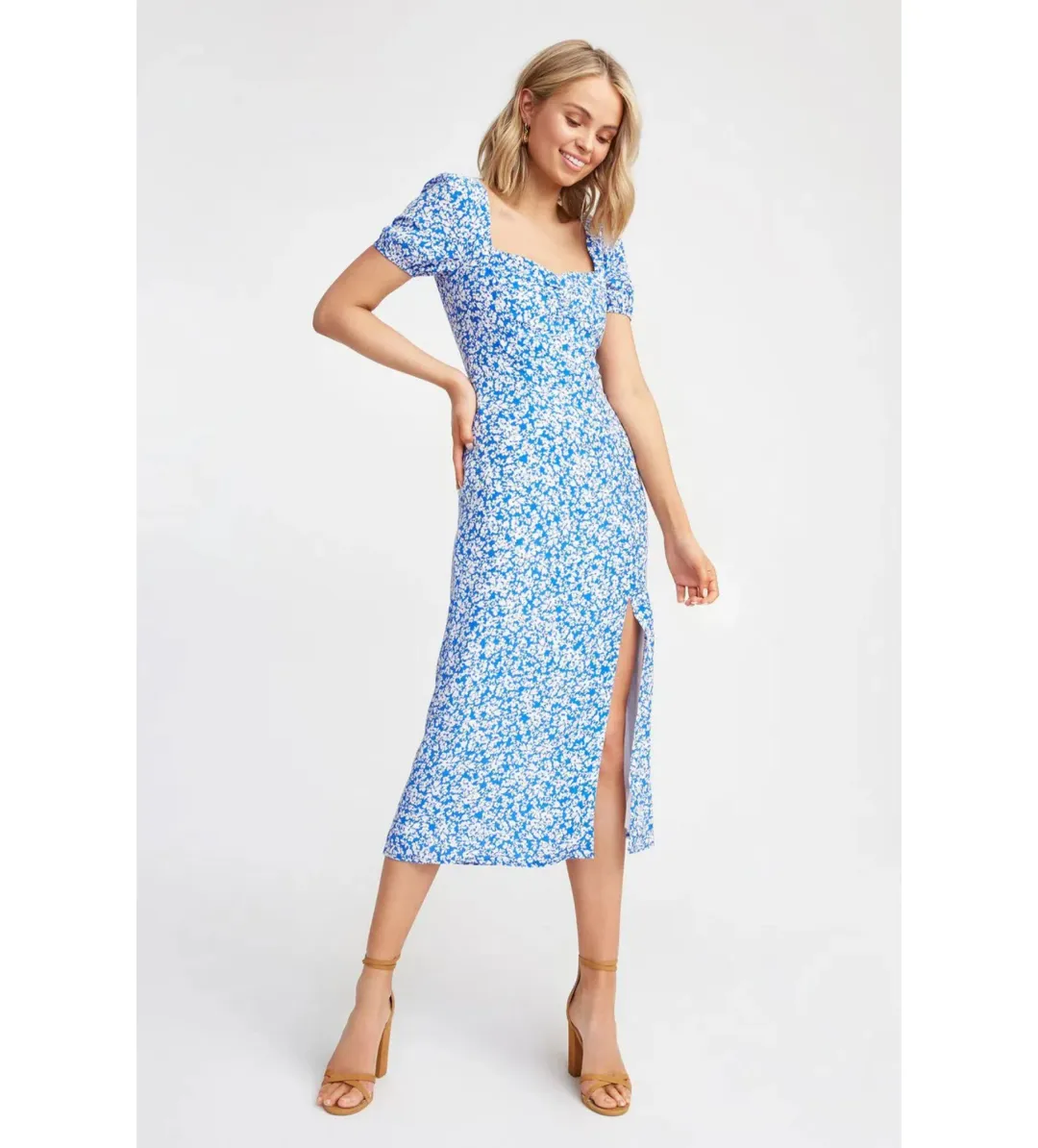 Kookai Iris Midi Dress Print Size 8 for rent on The Volte - main image