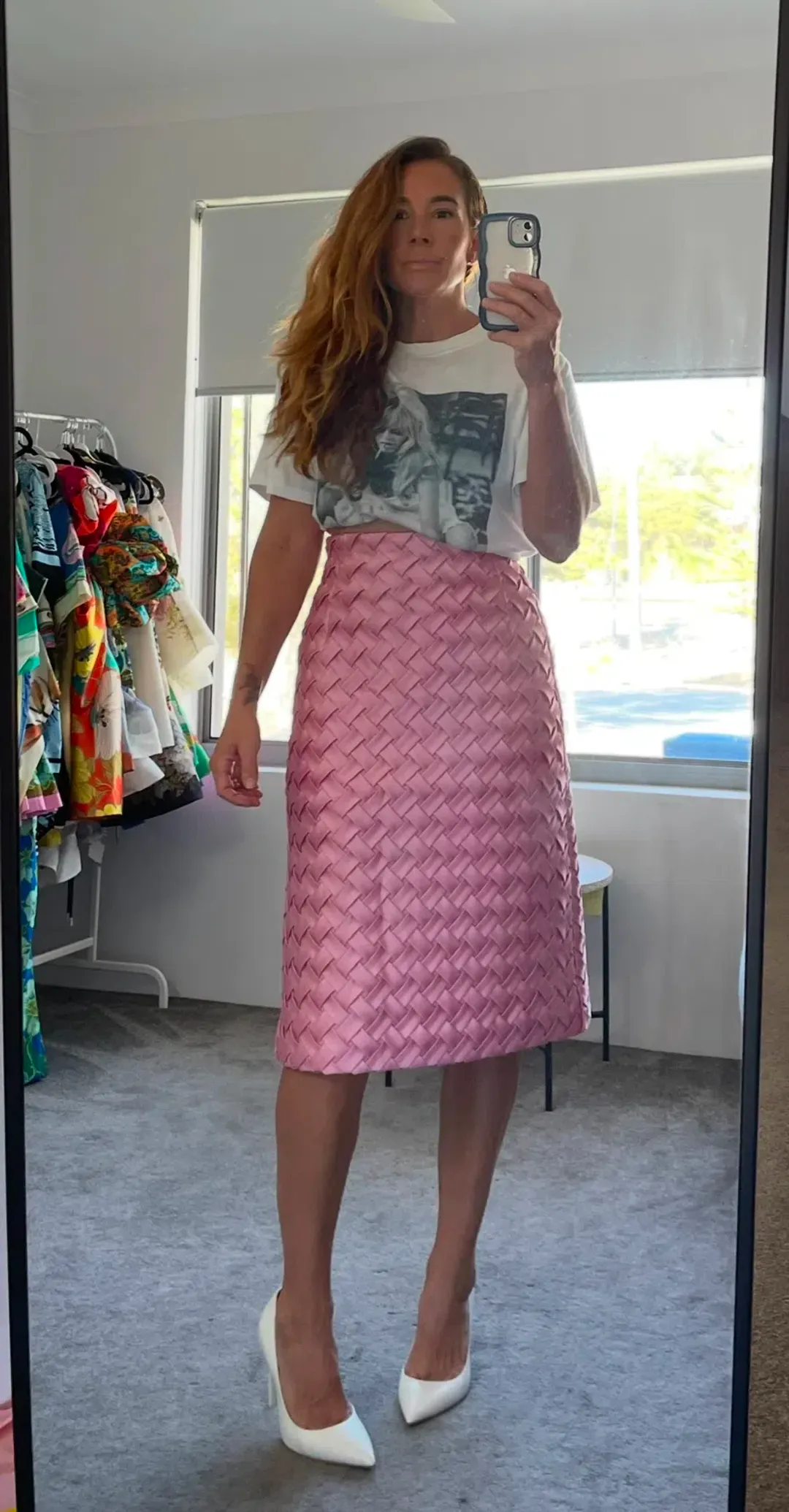 Alemais Inez Skirt In Pink Size 8 for rent on The Volte - main image