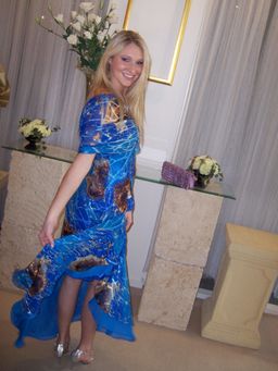 Elie Tahari Aimee Dress Blue Print Size 12 for rent on The Volte - image 4