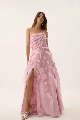 Aje Allairie Gown Size Maxi Pink AU 10 for rent on The Volte - image 1