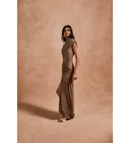 De La Vali Ravenna Mini Dress Taupe Size 12 for rent on The Volte - image 5