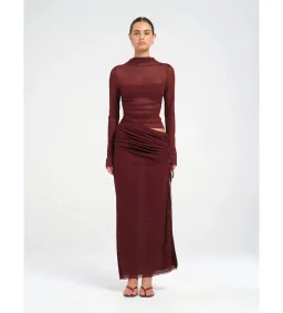 Benni Mabel Maxi Dress in Burgundy Size AU 10 for rent on The Volte - image 1