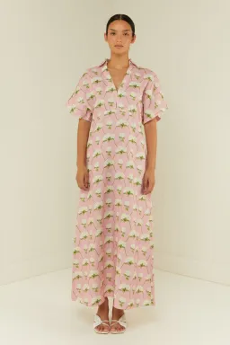 Palm Noosa Jasmine Midi Dress Diamond Hydrangea Size 12 for rent on The Volte - image 1