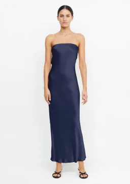 Bec & Bridge Moon Dance Strapless Midi Dress in Ink Size 10 for rent on The Volte - image 1