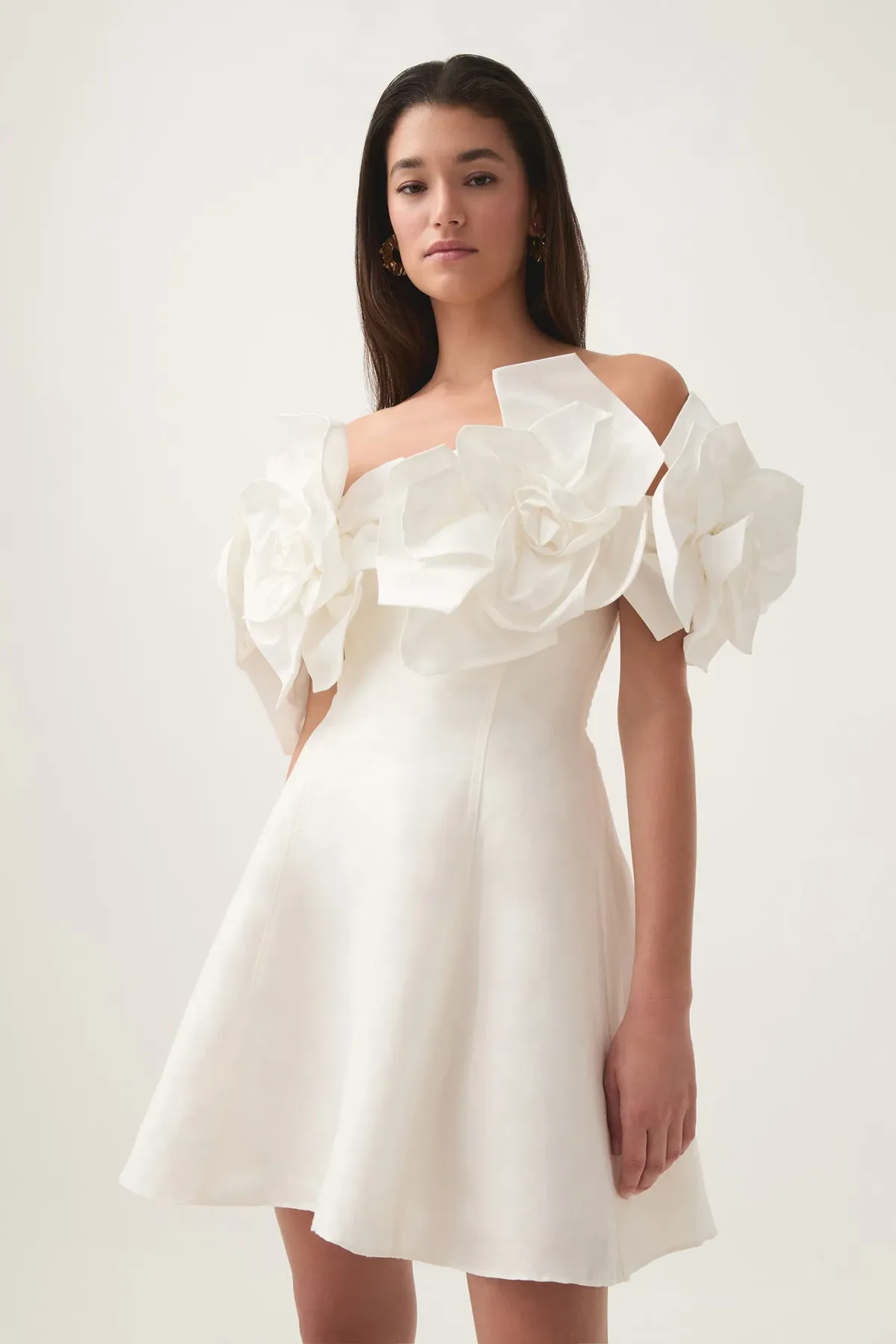 AJE ETTA MINI DRESS IVORY SIZE AU 10 for rent on The Volte - main image