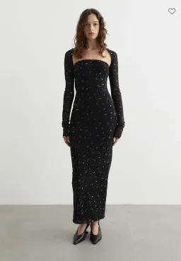 Paris Georgia Galaxy Maxi Dress Shrug Black Size AU 8 for rent on The Volte - image 1