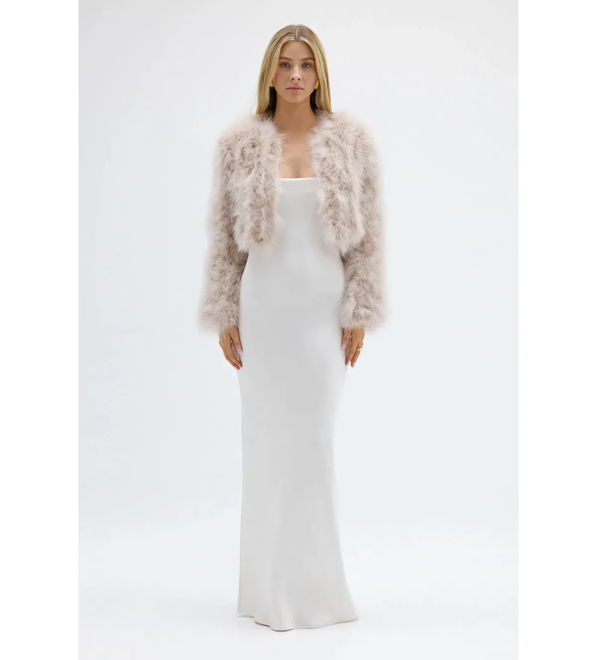 Bubish Manhattan Crop Jacket Blush Size 6-8 for rent on The Volte - main image