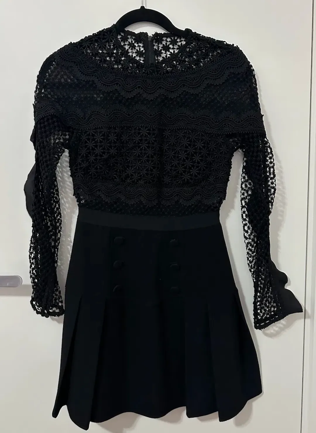 Self Portrait Aiden Lace Trim Mini Dress Size 4 US for rent on The Volte - main image