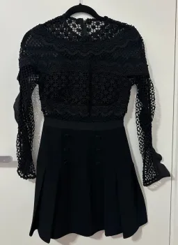 Self Portrait Aiden Lace Trim Mini Dress Size 4 US for rent on The Volte - image 1