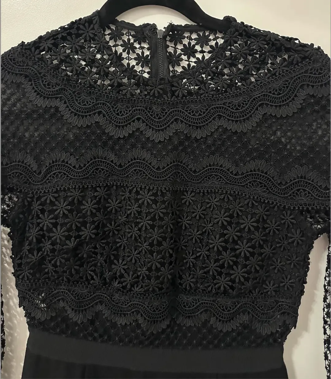 Self Portrait Aiden Lace Trim Mini Dress Size 4 US for rent on The Volte - main image