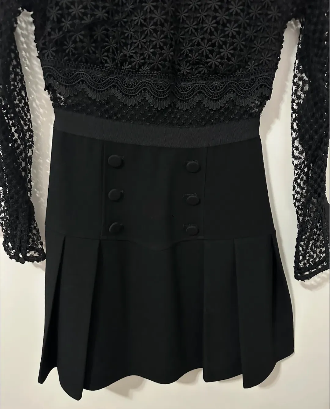 Self Portrait Aiden Lace Trim Mini Dress Size 4 US for rent on The Volte - main image