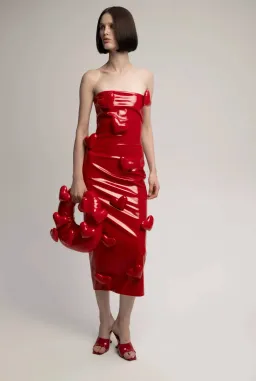 Cult Naked Love Killa Dress in Red Patent Size 8 for rent on The Volte - image 3