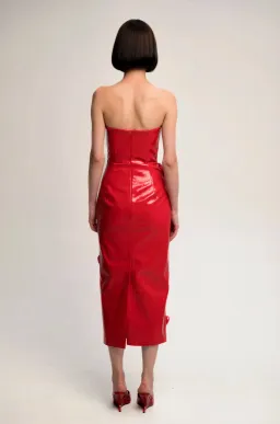 Cult Naked Love Killa Dress in Red Patent Size 8 for rent on The Volte - image 2