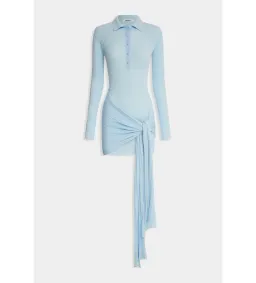 Venroy Collared Knit Mini Dress Powder Blue Size S/AU 8 for rent on The Volte - image 7