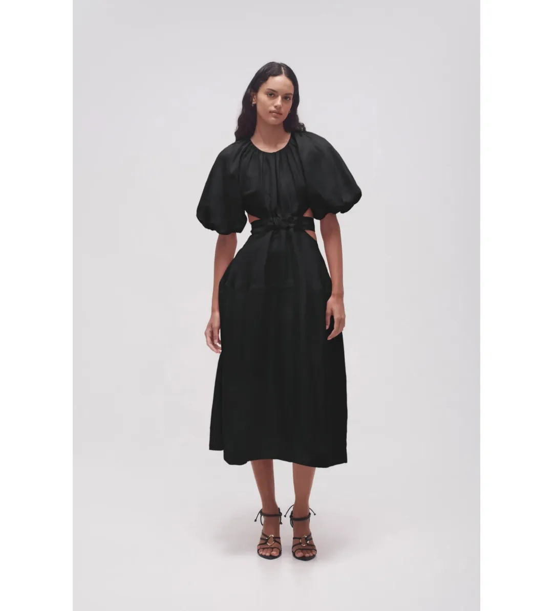 Aje Mimosa Cut Out Midi Dress in Black Size M / AU 10 for rent on The Volte - main image