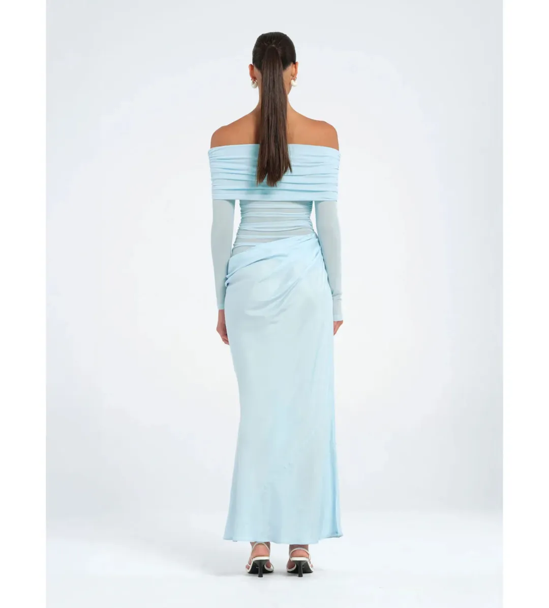 Benni Yasmin Maxi Dress Baby Blue Size 8 for rent on The Volte - main image