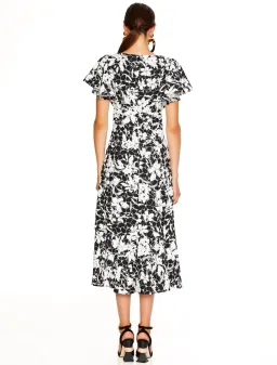 Talulah Idol Midi Dress Black Floral Size 6 for rent on The Volte - image 3