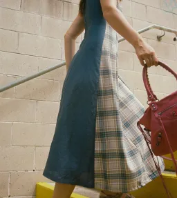 Katharina Lou Annabel Dress In Blue Beige Size 14  for rent on The Volte - image 4