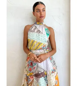 Kate Ford Zellejie Long Layered Maxi Dress Multi Print Size AU 6 for rent on The Volte - image 5