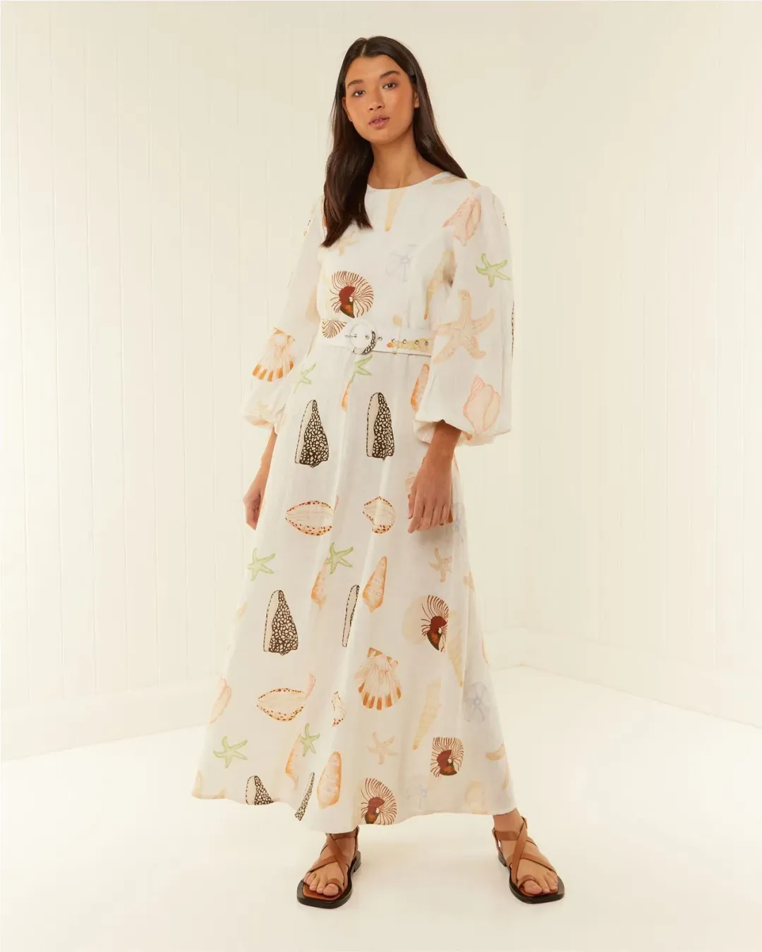 Palm Noosa Melrose Dress Shells Maxi Size AU 6 for rent on The Volte - main image