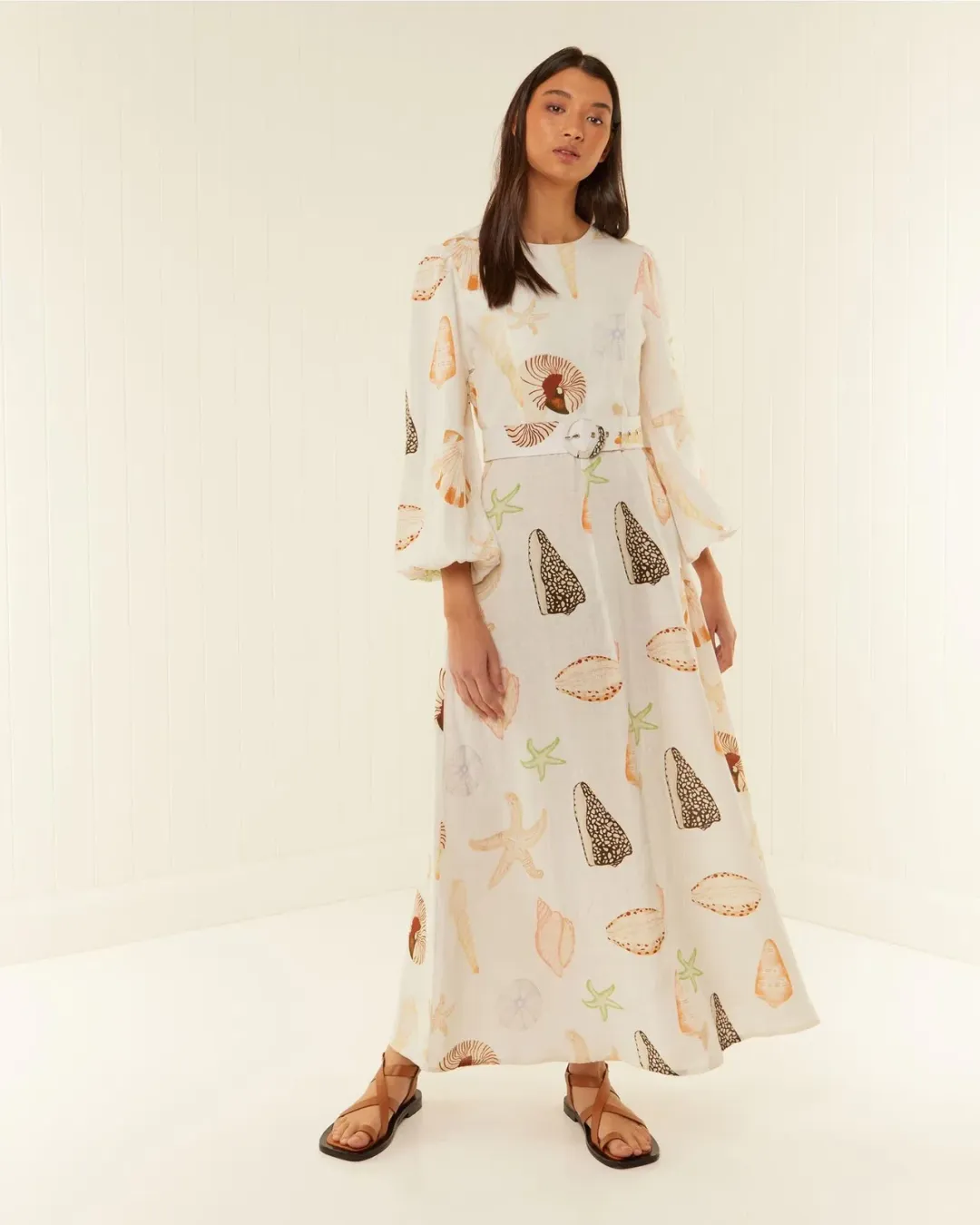 Palm Noosa Melrose Dress Shells Maxi Size AU 6 for rent on The Volte - main image