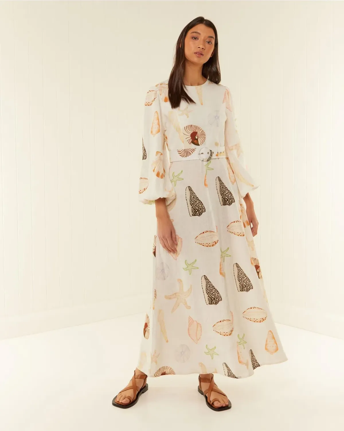 Palm Noosa Melrose Dress Shells Maxi Size AU 6 for rent on The Volte - main image