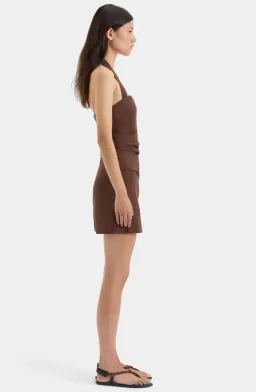 Noemi Halter Mini Dress Brown Size AU 12 for rent on The Volte - image 4