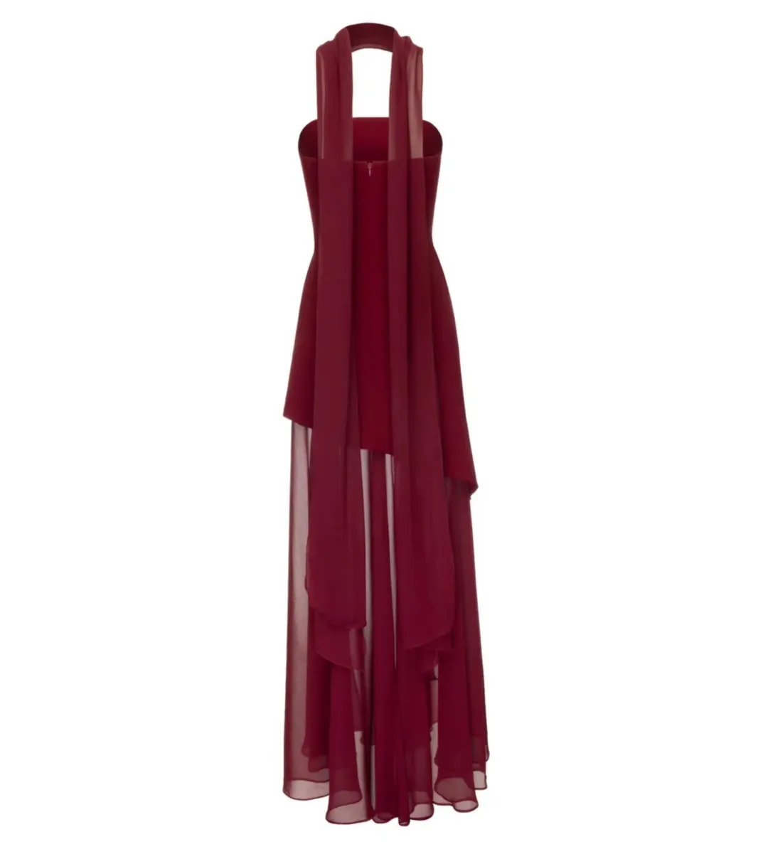Matters Store Monaco Maxi Dress with Scarf Burgundy Size AU 8  for rent on The Volte - main image