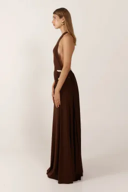 Ance Gria Gaia Gown Brown Size 8  for rent on The Volte - image 2