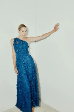 Manning Cartell Enchantment One Shoulder Dress Royal Blue Size AU 10 for rent on The Volte - image 2